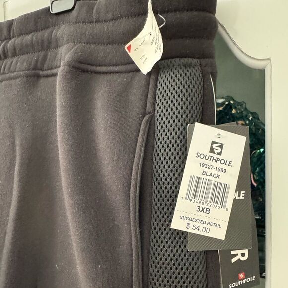 South Pole Men’s Jogger Size 3XB Activewear NWT Black Drawstring Waist - Picture 5 of 11